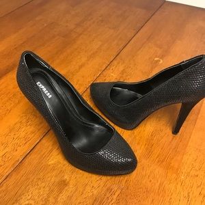 Sequined/ satin heels 5” 1” hidden platform